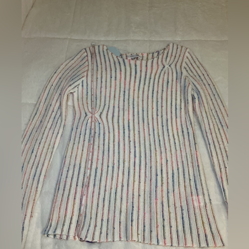 Colorful Striped Ribbed Sweater - Picture 4 of 6